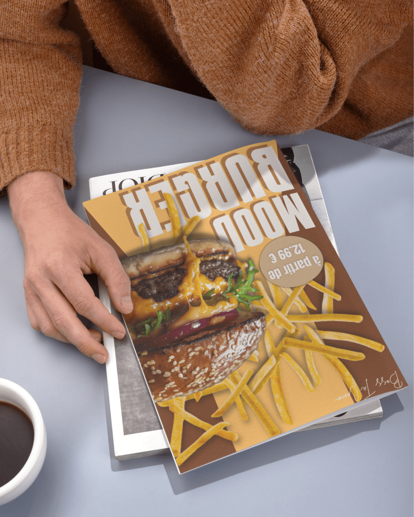 Création de cartes de menu, menu restaurant, carte burger et autres supports de communication pour les micro-entrepreneurs et les petites entreprises.